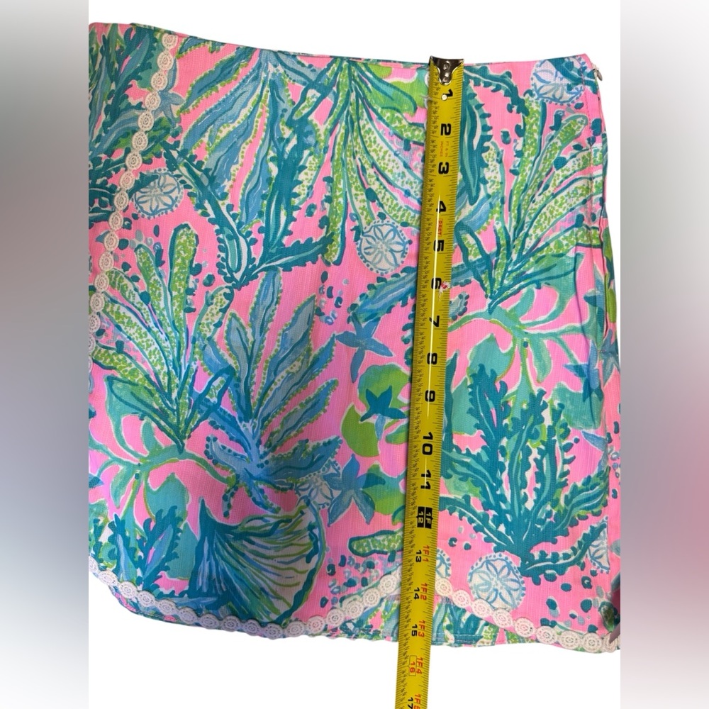 Like new! Lilly Pulitzer Skirt Womens 4 Mandevilla Baby Patty Skort Tropical - Picture 4 of 8